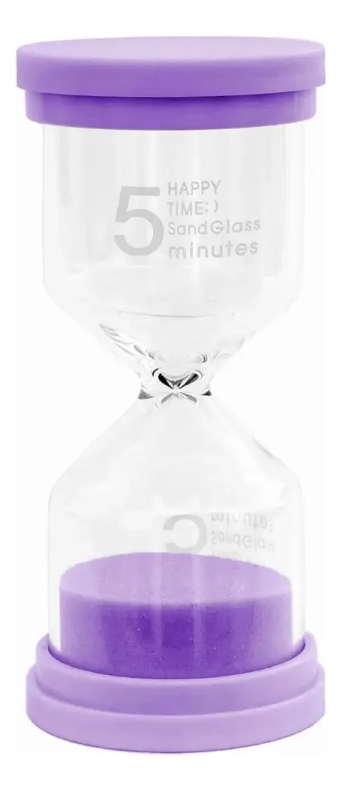 Relógio violeta de minutos