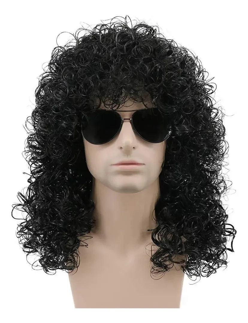 Par de perucas Karlery Balancin Mullet dos anos 70 e 80