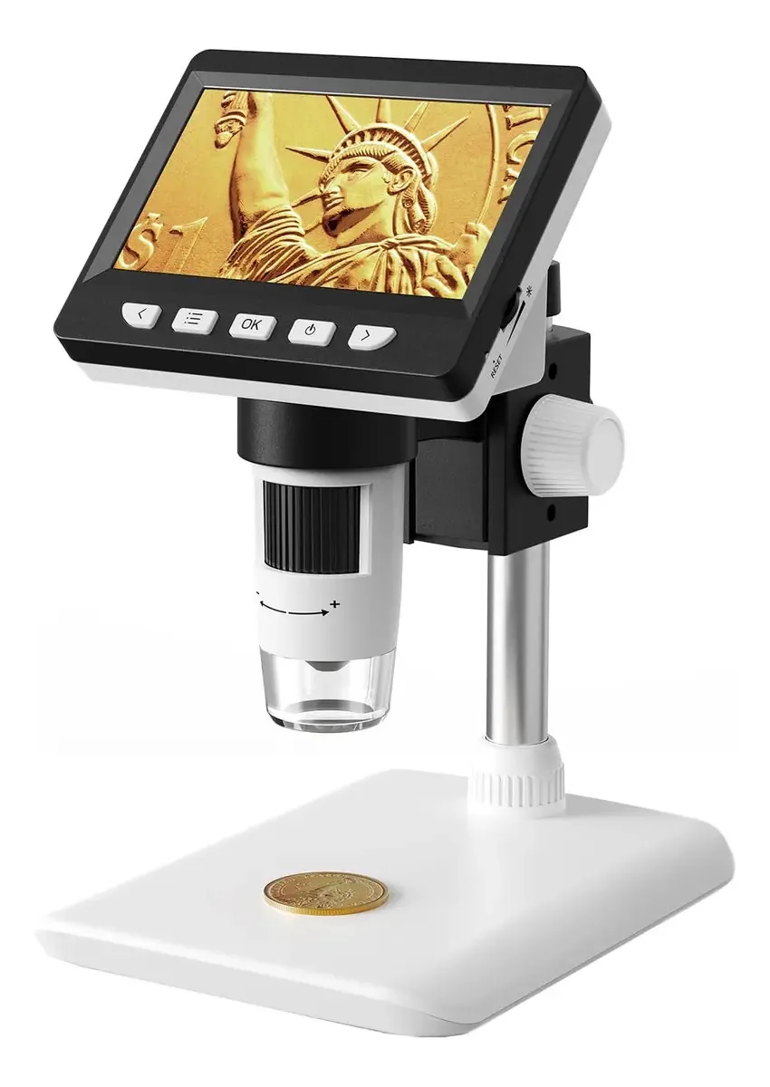 4.3 Microscópio digital LCD para adultos, microscópio