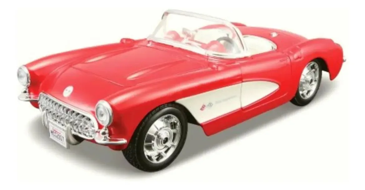 Veículo em escala Chevrolet Corvette Maisto 1957