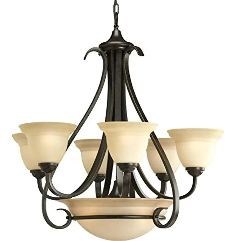 Lustre Progress Light P4417-77 Torino com 6 níveis e 6 luzes