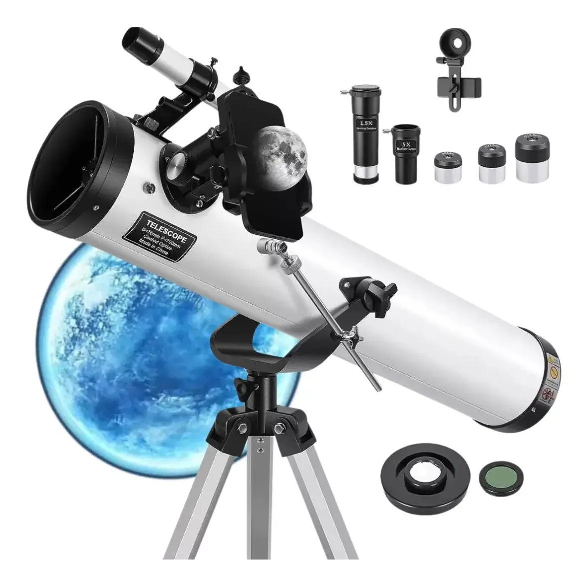 Telescópio Astronômico Profissional F70076 Cor Cinza