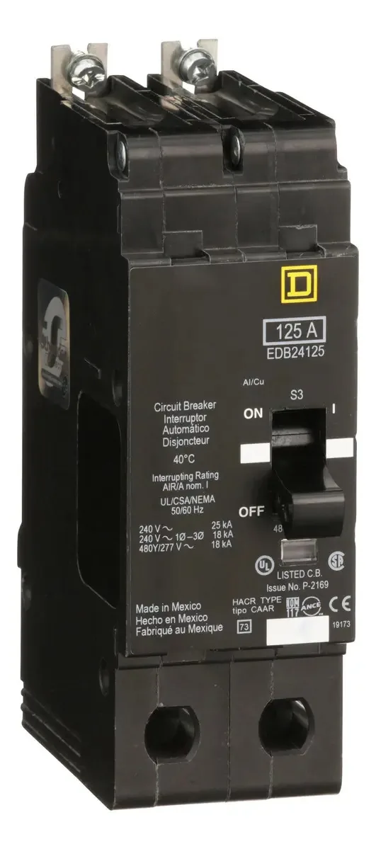 Interruptor parafusável em miniatura 125A