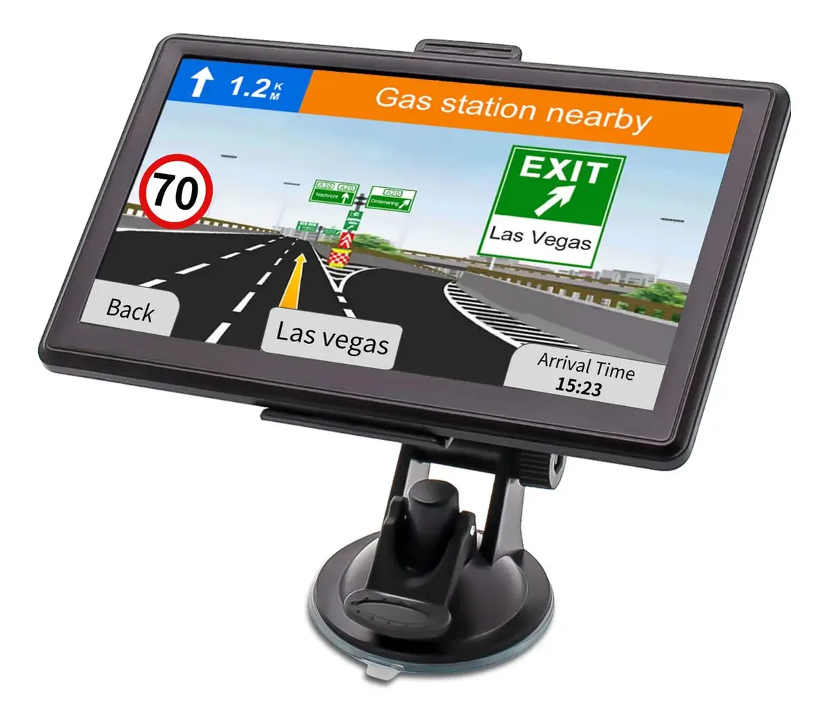 Navegação Gps Para Carro E Caminhão Sistema De Navegação 2023 De 7 Polegadas Com Atualizações De Mapas Gratuitas Para Sempre, Mapas Pré-carregados De Ee. Uu./ca/mx, Guia De Voz, Alerta De Câmera