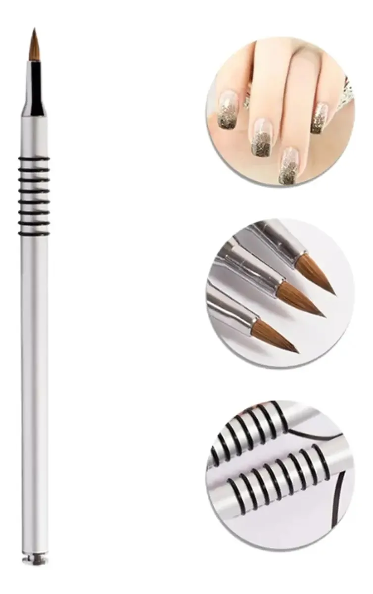 Pincel Kolinsky para design de unhas 3D | Decoração de unhas