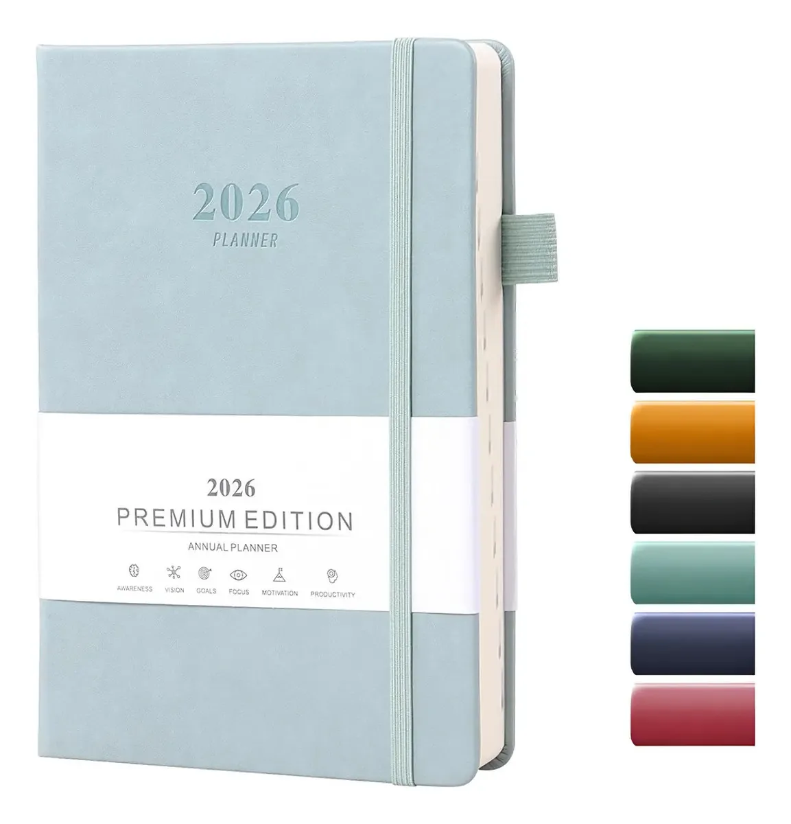 Capa azul clara para agendas, agendas semanais e mensais