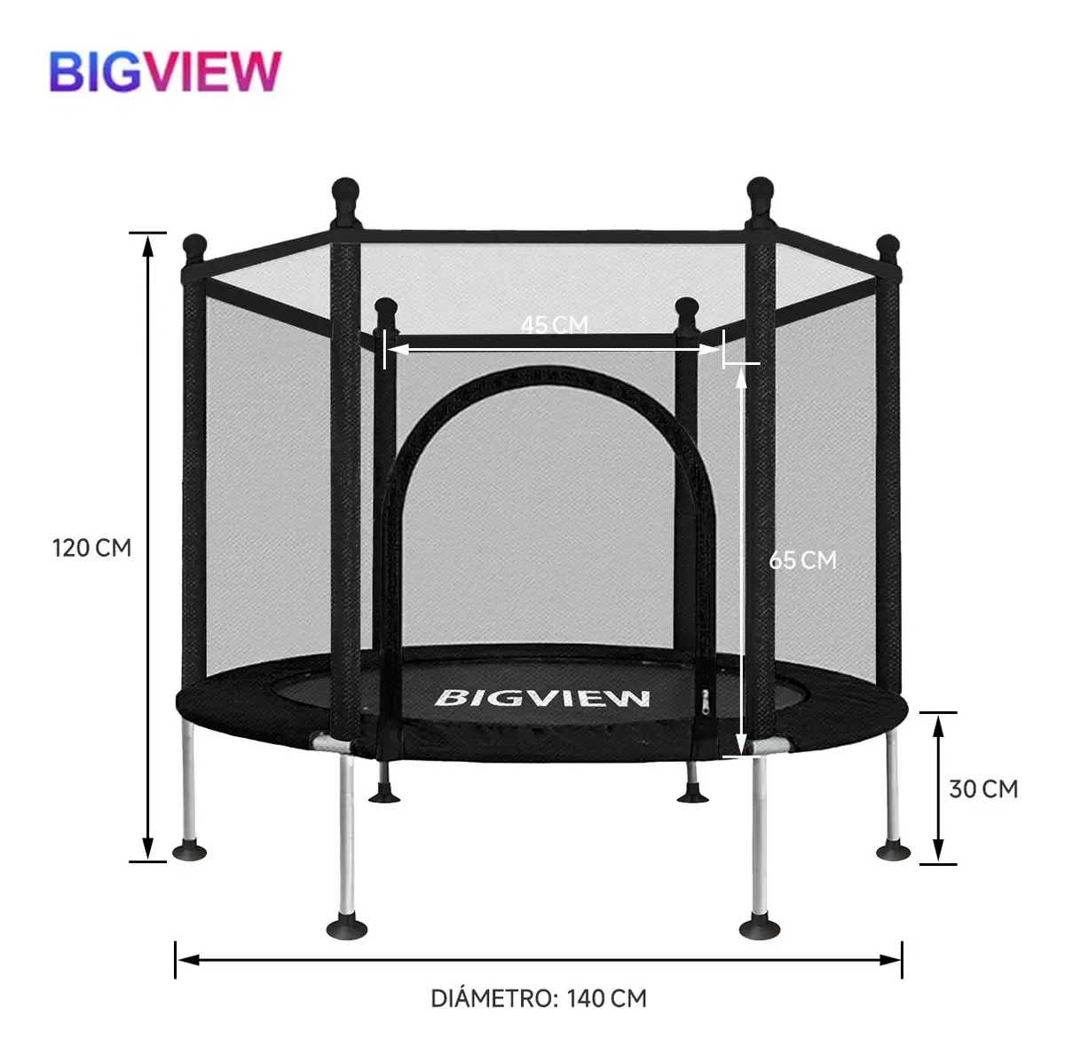 Trampolim Brincolín 55 Cor Preto Seguro E Ideal Para Crianças