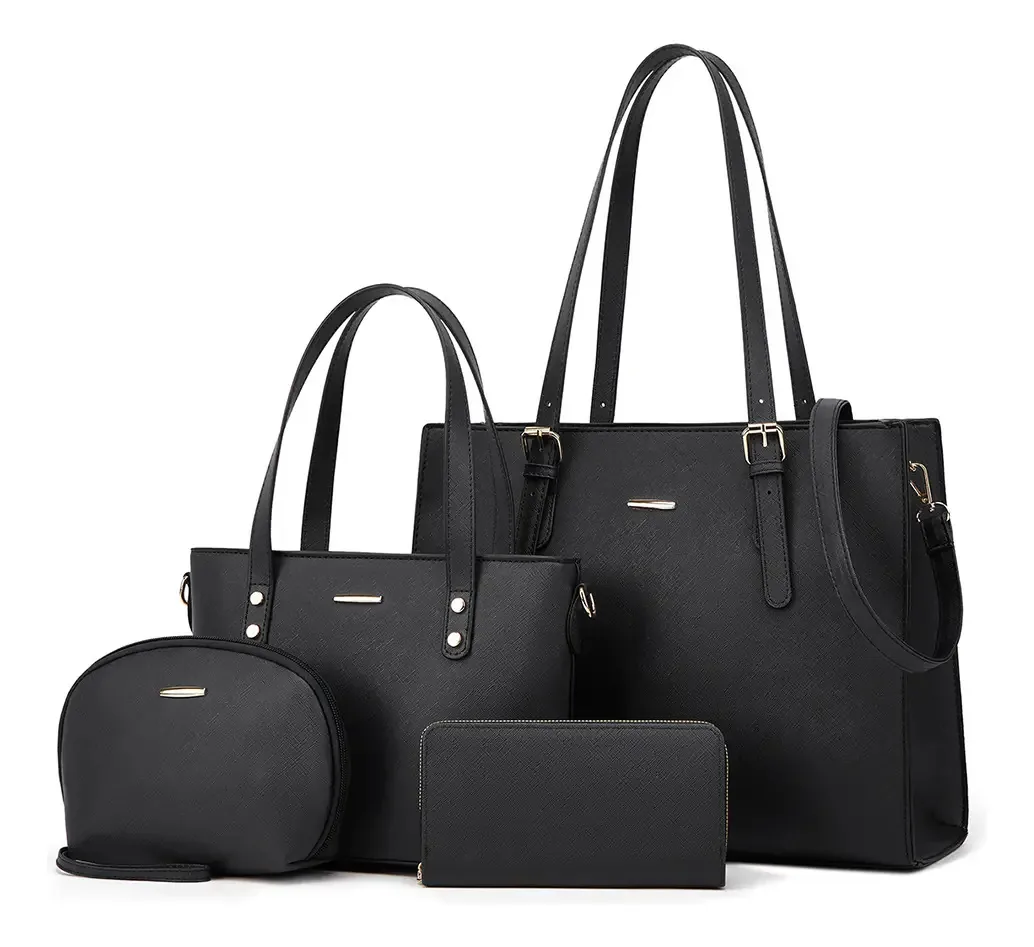 Bolsa de ombro Sacola de ombro, carteira preta feminina