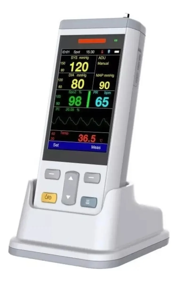 Multiparamétrico veterinário portátil U-tech UT150v com base branca