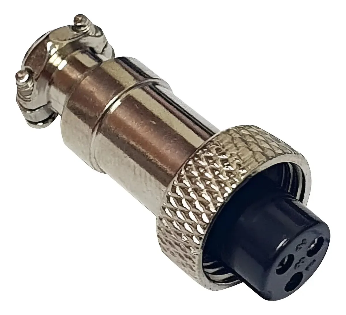 Conector GX20 Fêmea 3 Pinos Metal Prateado Kit 5 Unidades Hoverboard Aviação