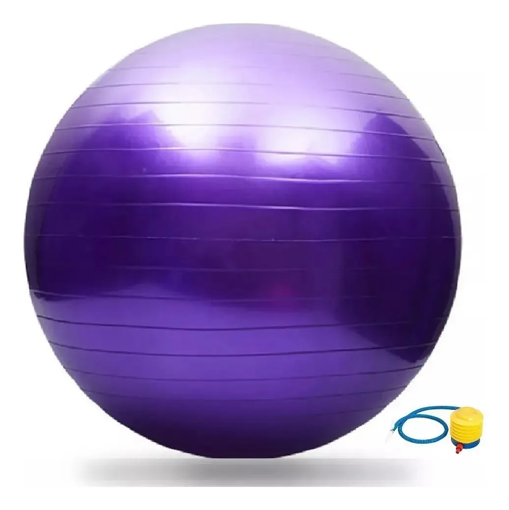 Bola Pilates Suiça Yoga Abdominal Gym Ball 60cm Bomba