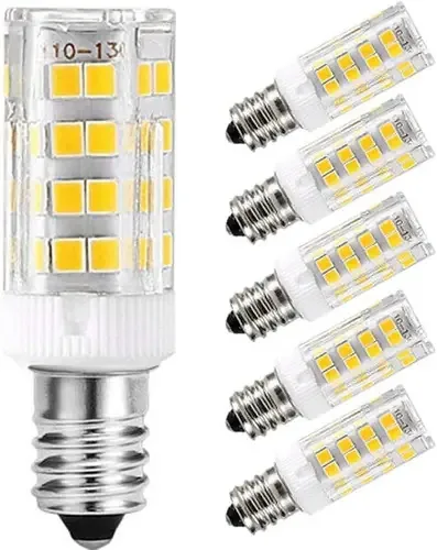 5 lâmpadas LED E14 equivalentes a lâmpadas embutidas de 5 W 40 W