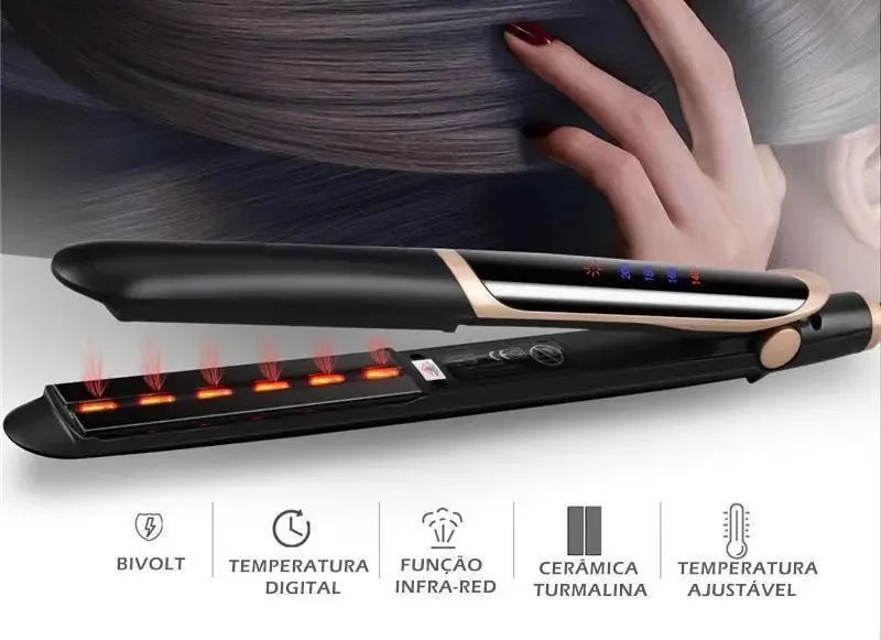 Prancha Bivolt Hair Progressiva Cerâmica Cabelo