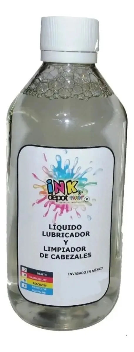 Lubrificador líquido de litro e destampador para cabeças de depósito de tinta