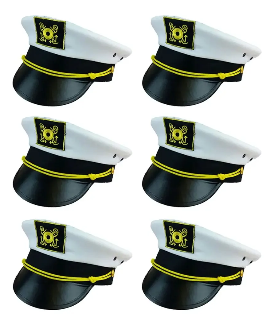 Funny Party Hats Chapéu de Capitão de Iate, 6 Unidades, Chapéus de Marinheiro, Chapéus de Marinheiro, Chapéus de Marinheiro, Chapéus de Marinheiro, Chapéus de Marinheiro, Chapéus de Marinheiro