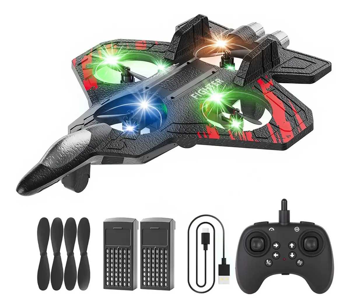 Avião de brinquedo infantil com controle remoto para crianças