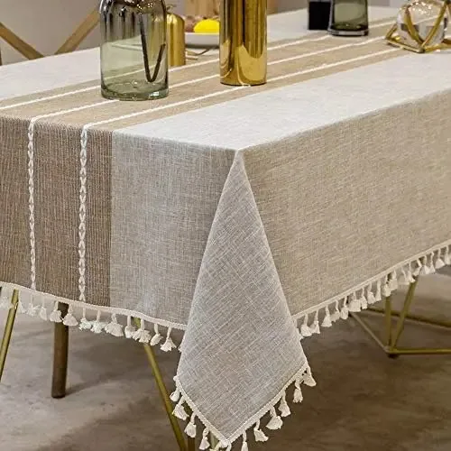 Toalhas de mesa Deep Dream, toalha de mesa com borlas costuradas, roupa de cama