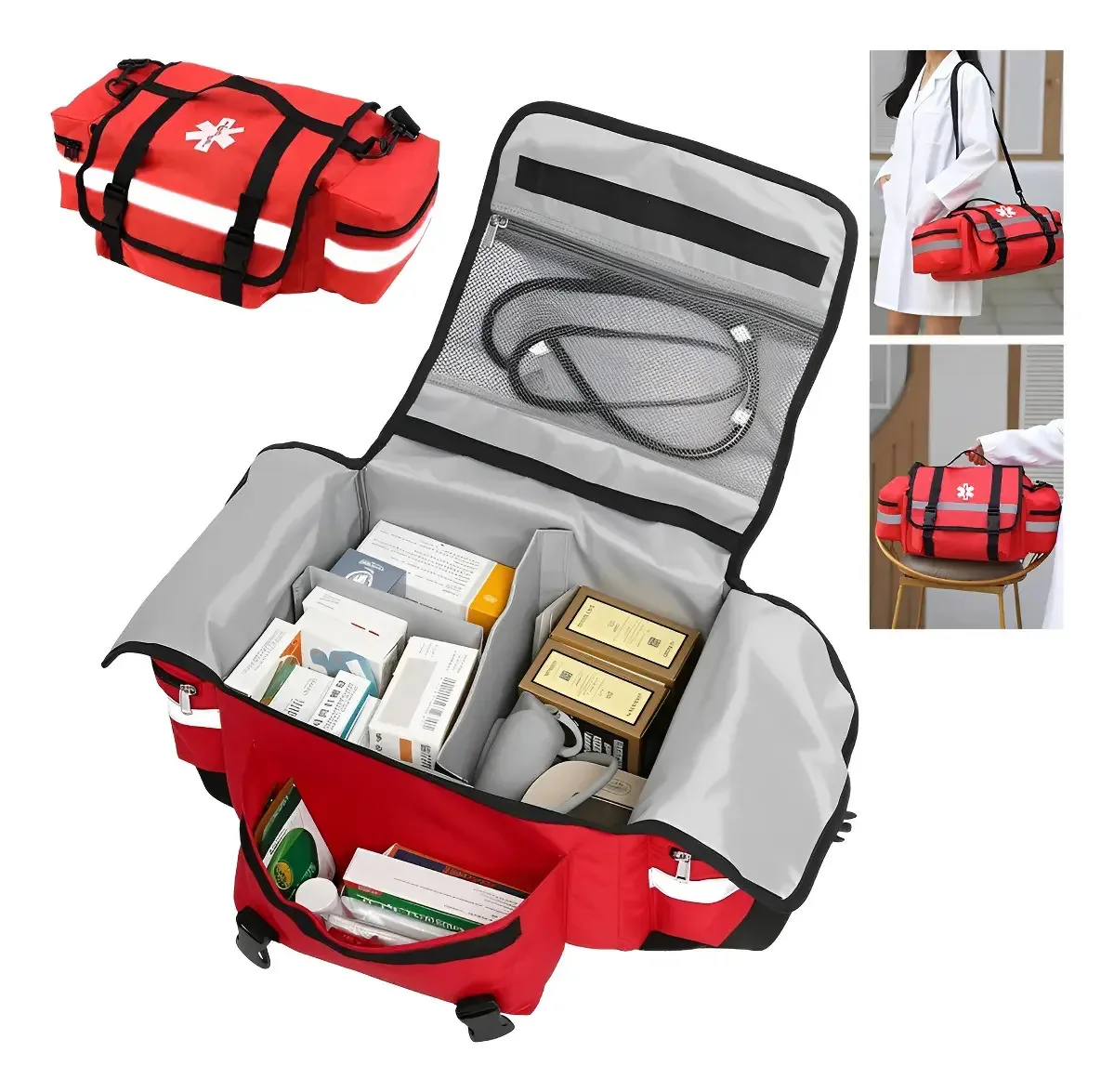 Kit de primeiros socorros vazio à prova d'água de grande capacidade