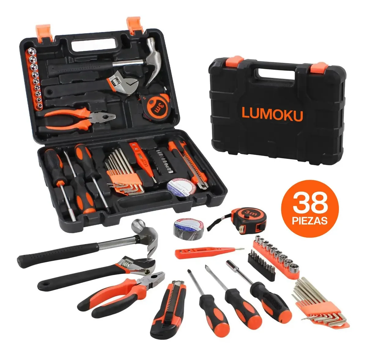 Kit de Ferramentas Mecânicas Manuais Portfólio 38pc Cor Laranja
