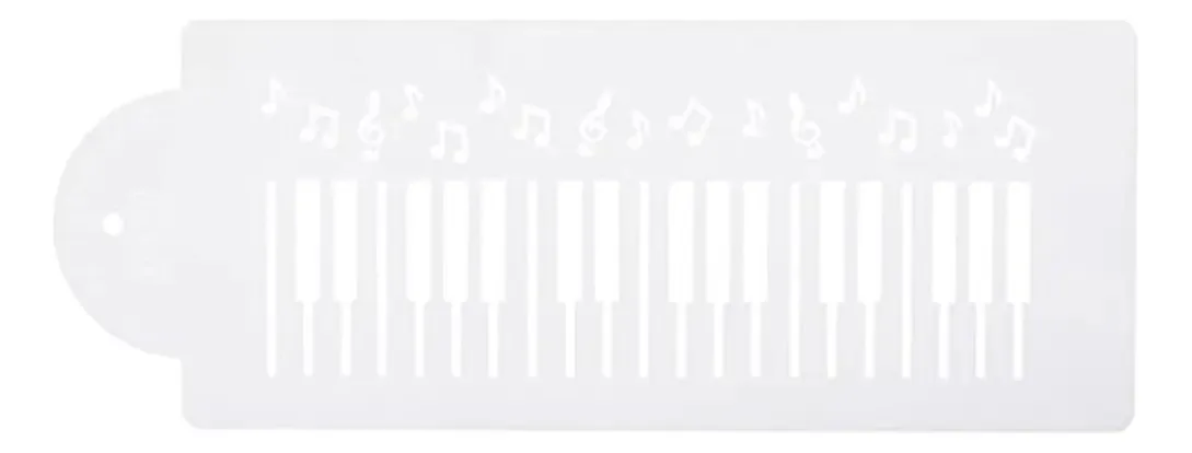 Estêncil Piano Keys Cake da Designer Stencils