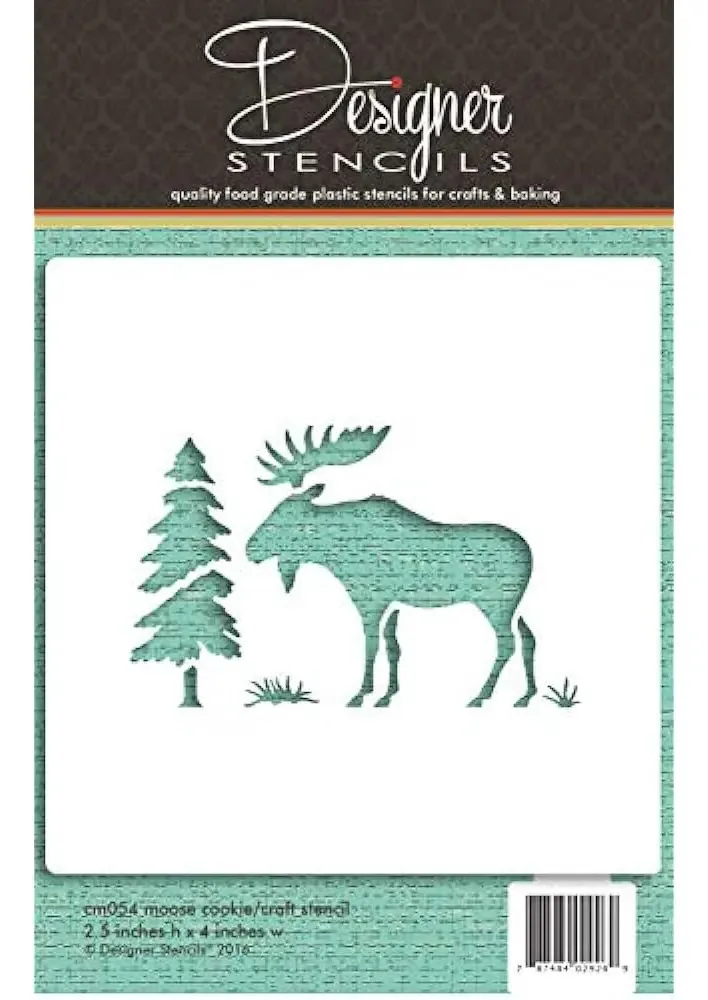 Estêncil Moose Cookie And Craft Cm054 da Designer Stencils