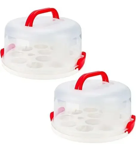 Muklei - Conjunto de 2 suportes redondos para bolos de 10,0"