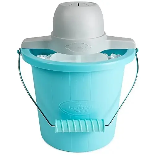 Máquina de sorvete elétrica Nostalgia ICMP400Blue - 4 L C
