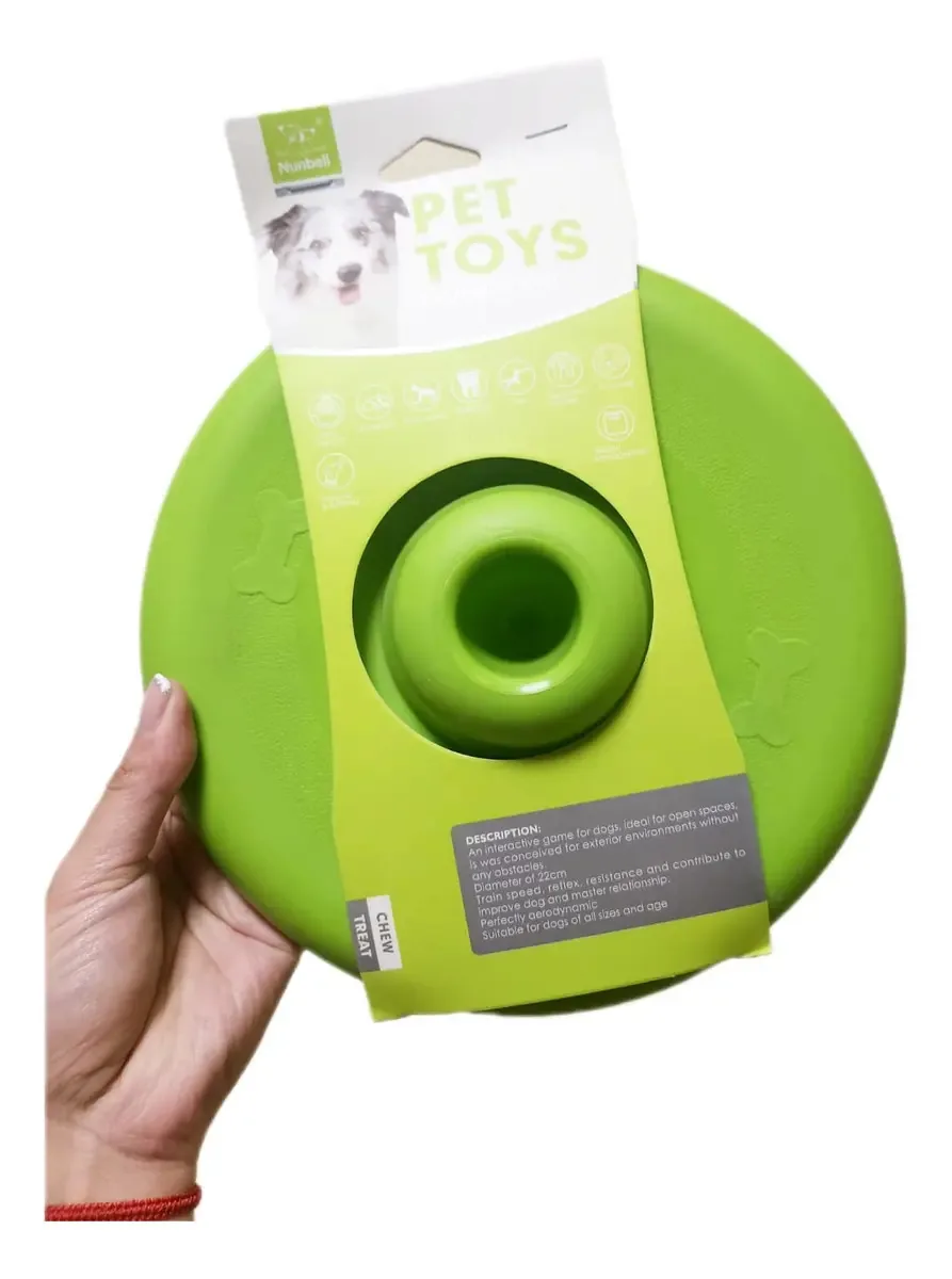 Frisbee para cães - diâmetro 22 cm, cor verde