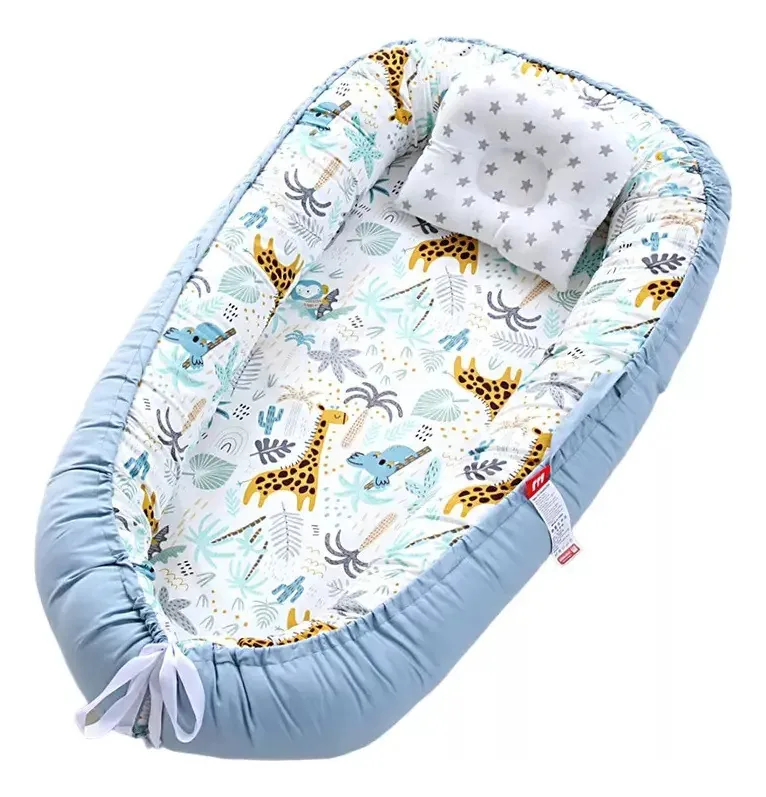 Ninho de bebê Altmann Colecho algodon cor azul celeste
