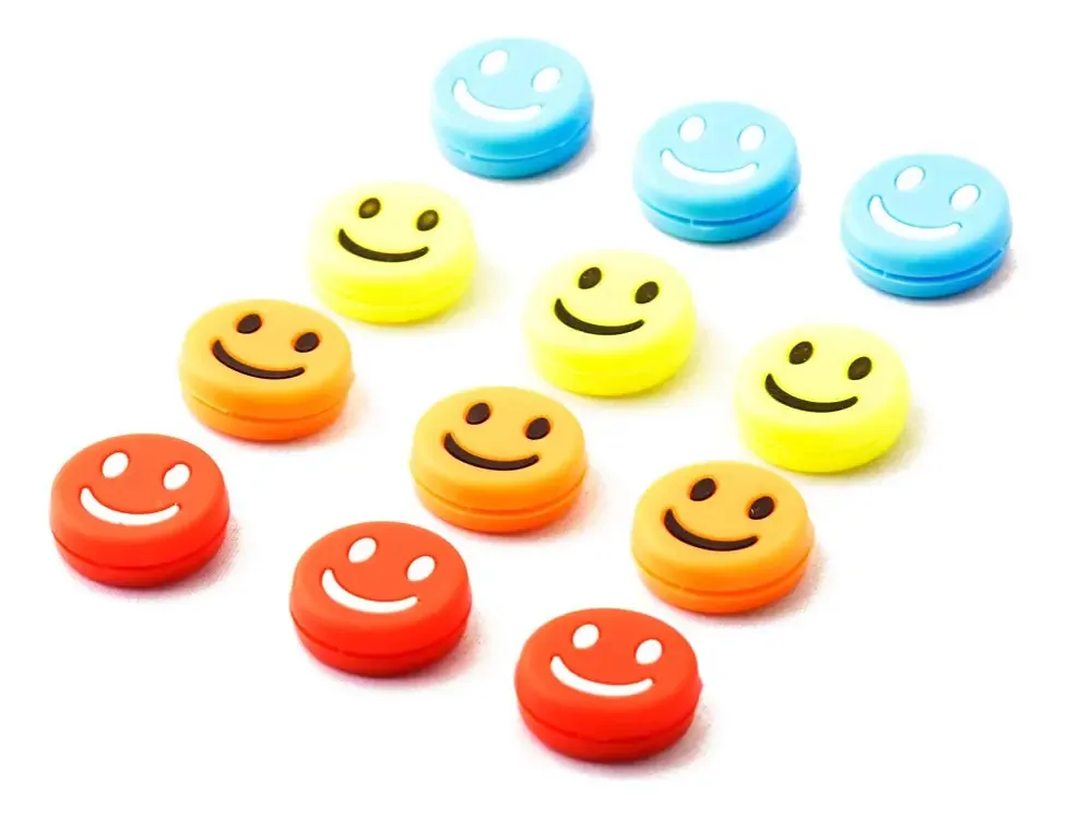 Powerti - Amortecedor de vibração para tênis, 12 amortecedores para cordas de tênis, qualidade premium, durável e duradouro (amarelo, azul, laranja e vermelho)