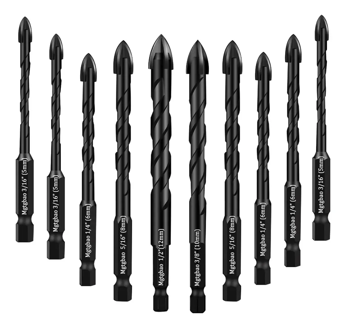 Conjunto De Brocas Mgtgbao Concrete, 10 Peças De Alvenaria P