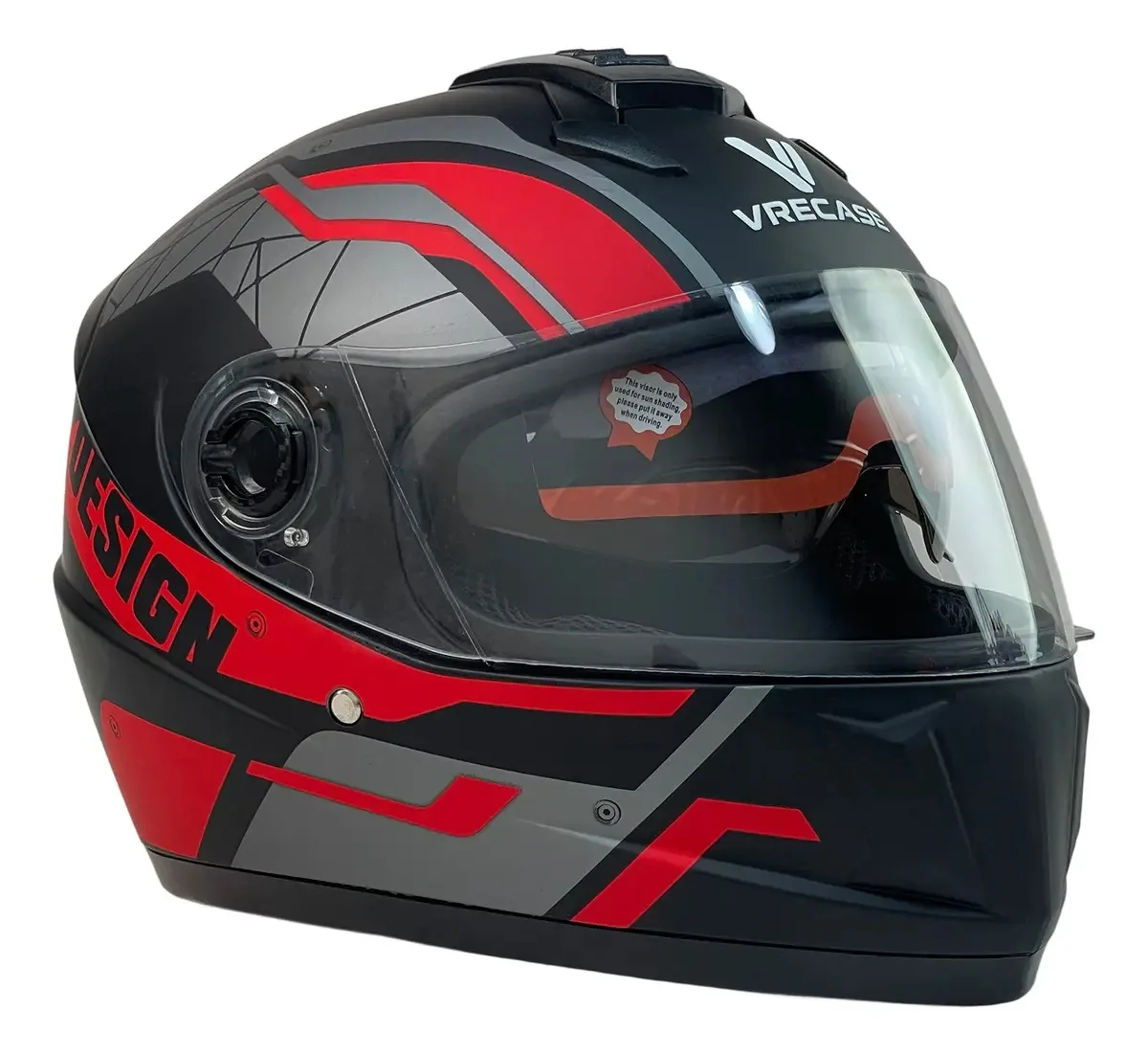 Capacetes de motocicleta Black Dot certificados pela Vrecase com viseira protegida