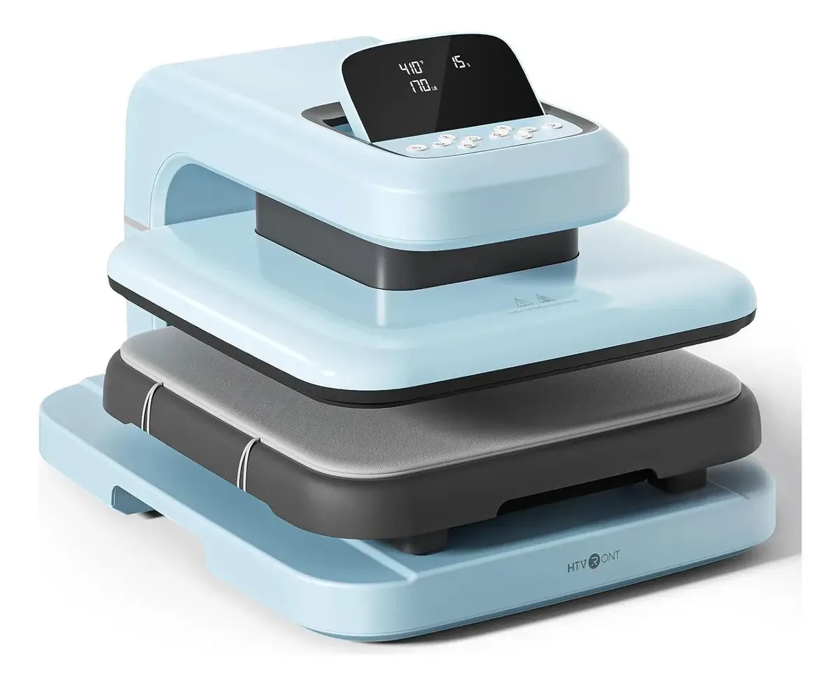Prensa térmica automática de segunda geração, cor azul
