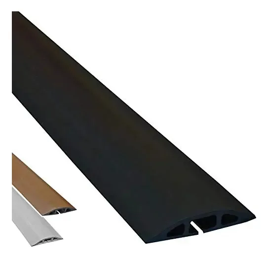 Tampa de duto de cabo de borracha, baixo perfil D-2 preto