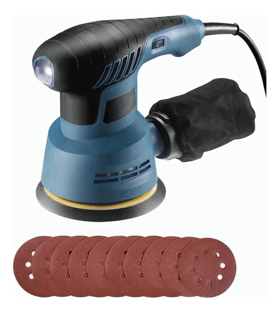 Lixadeira elétrica profissional de 300w cor azul