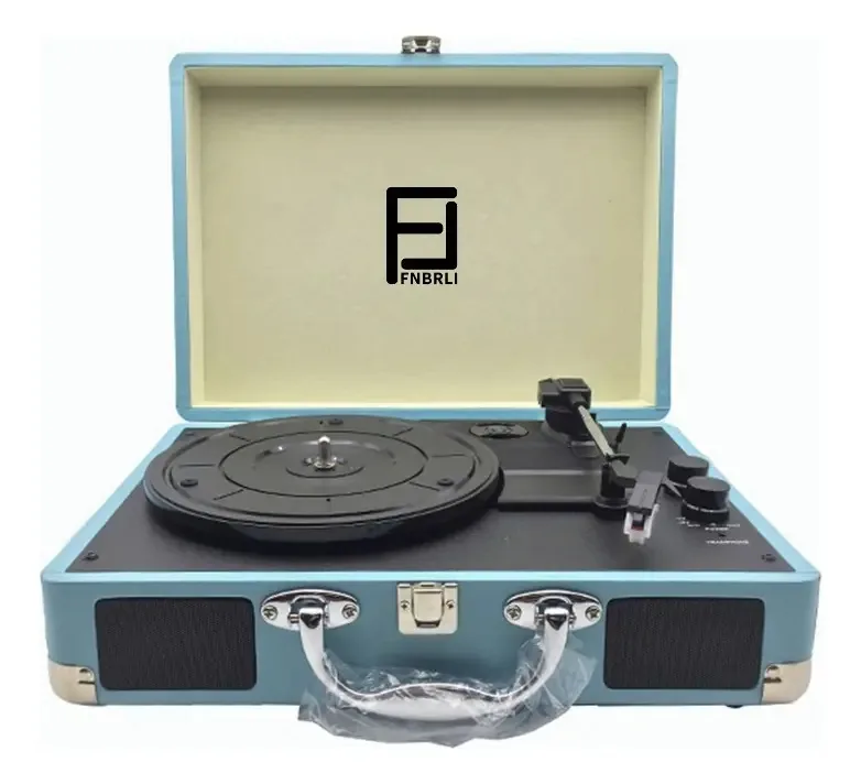 Toca-discos Fnbrli 209 azul com Bluetooth