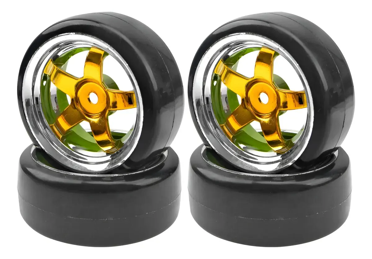 Pneus e pneus de plástico rígido Hircqoo 1/10 Rc Drift