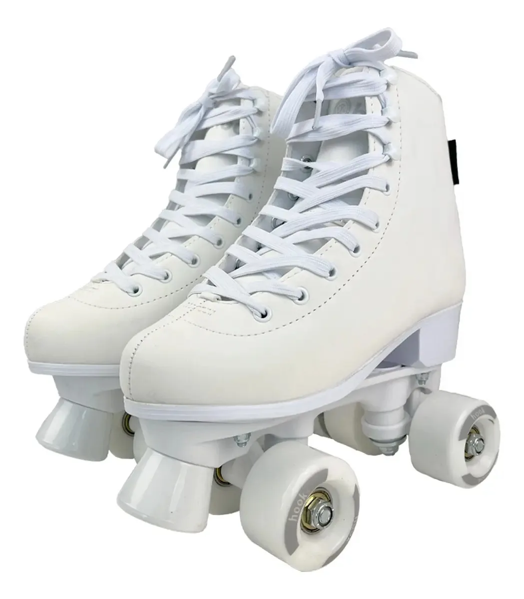 Patins brancos Hook School Color White Skate Tamanho 34