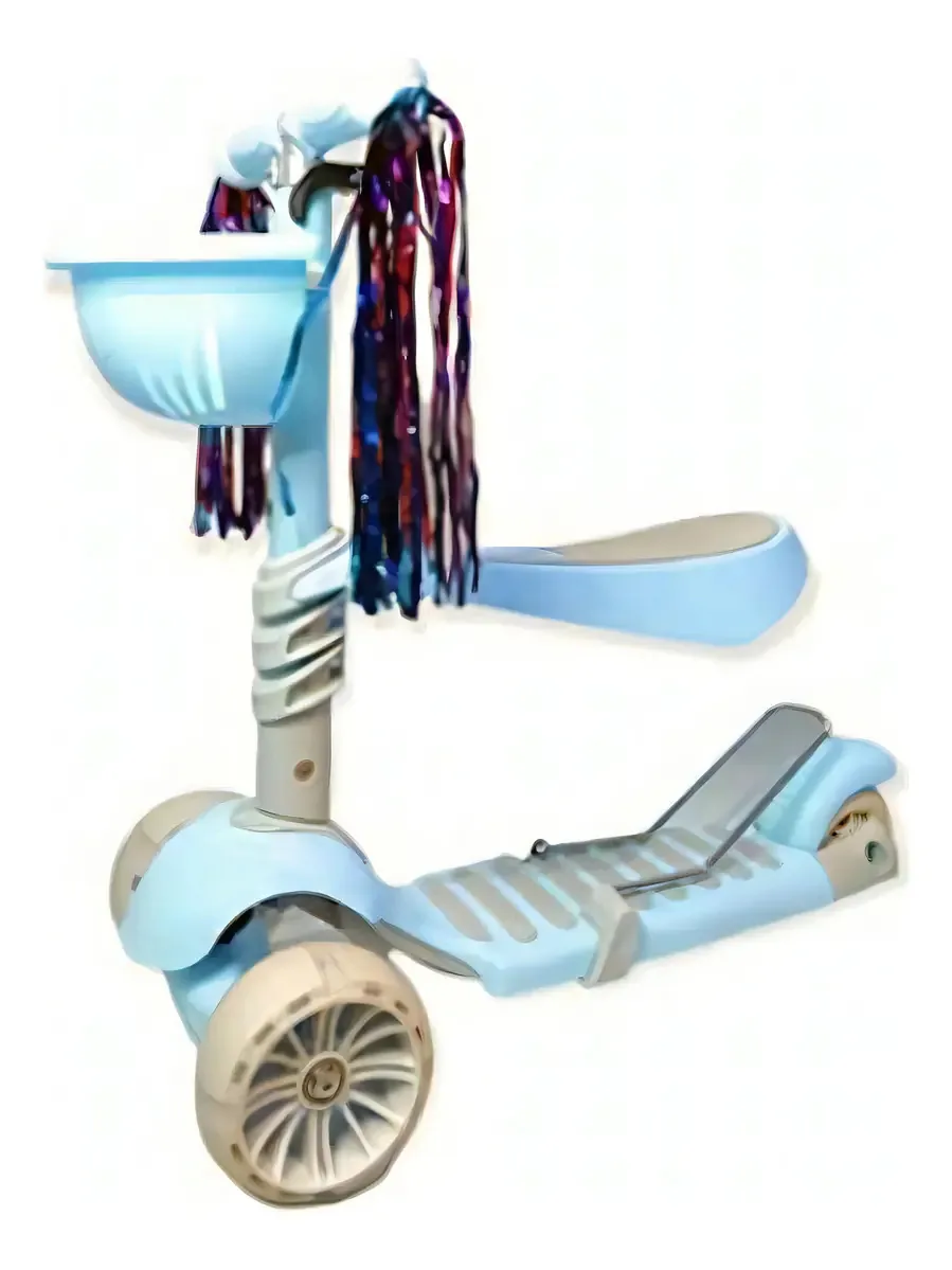 Scooter esportivo Hdt com cadeira de criança (azul)