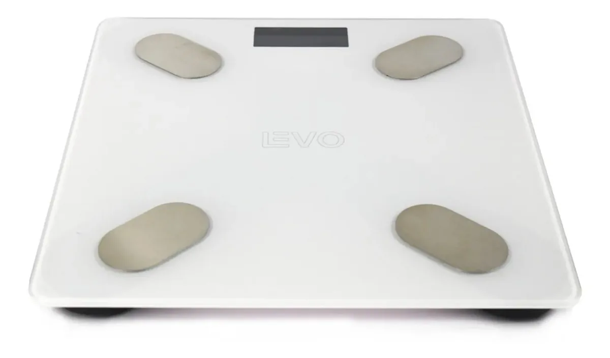 Balança de banheiro digital inteligente Bluetooth, peso branco