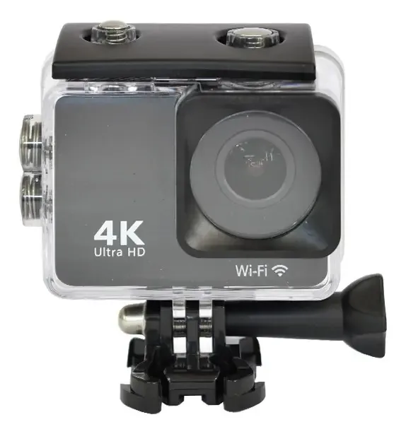 Câmera esportiva preta Lhotse 4k Ultra Hd