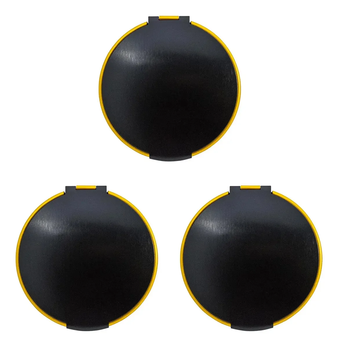 Conjunto de 3 espelhos compactos de duas cores Stephanie Imports