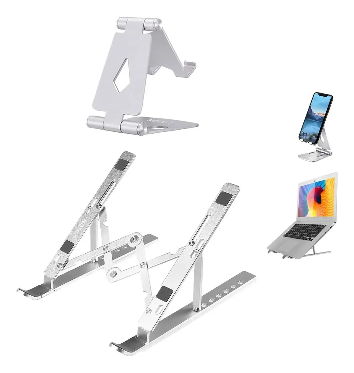 Suporte ajustável para notebooks e netbooks Linkon COMBO STAND Silver