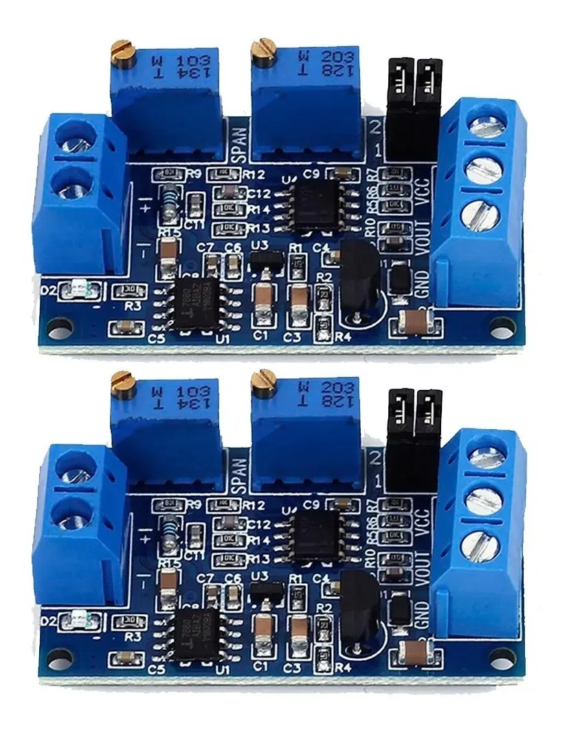 2 Peças Conversor De Sinal Corrente Para Tensão 0 - 20 Ma 5v