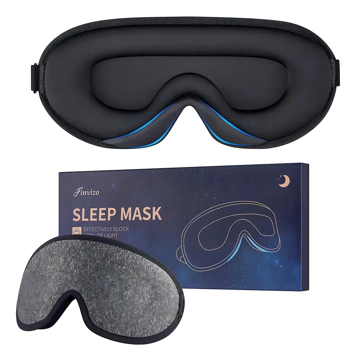 Máscara de dormir para olhos para mulheres e homens, rímel