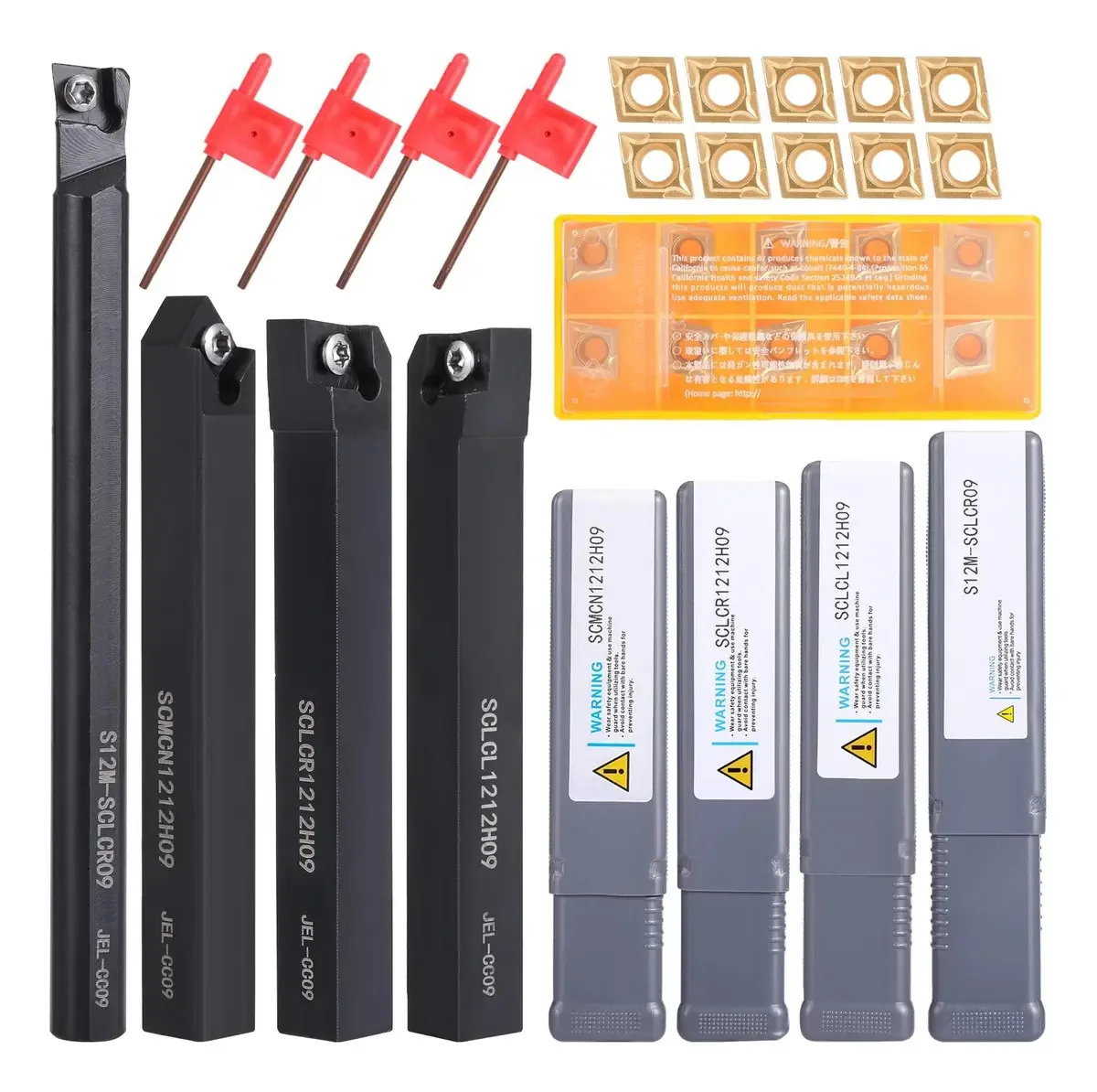Ferramentas de Torneamento para Torno com 10 Insertos Ccmt09t3