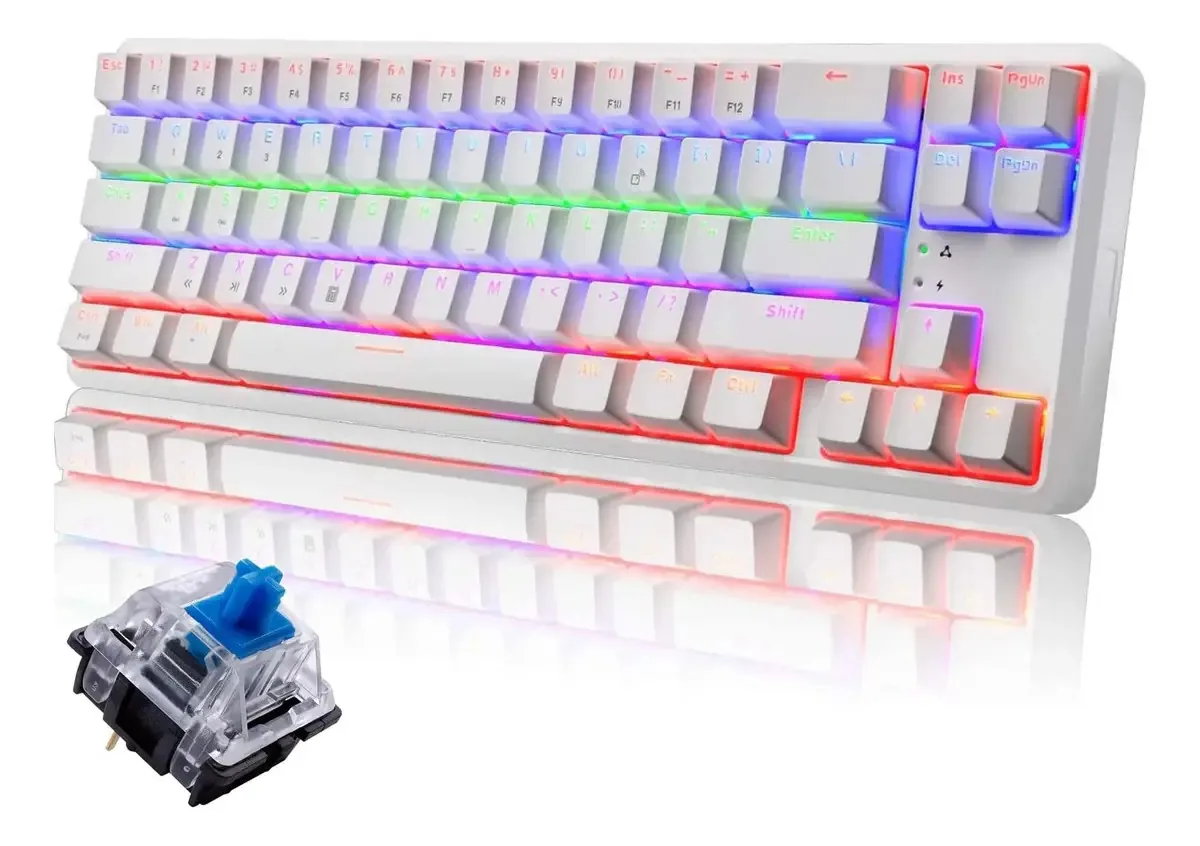 Teclado mecânico ultracompacto para jogos 60% sem fio