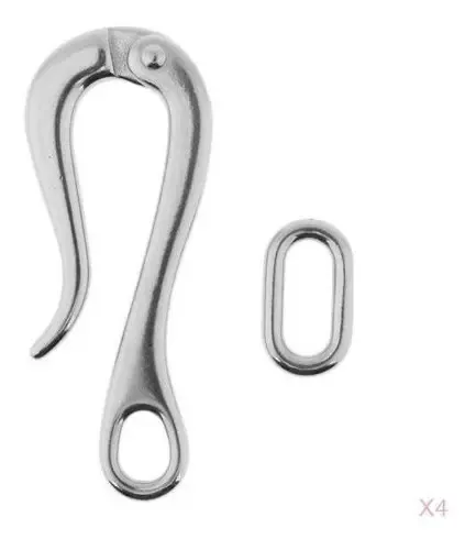 4 Peças Ganchos 316 Liberação De Aço Inoxidável 98mm