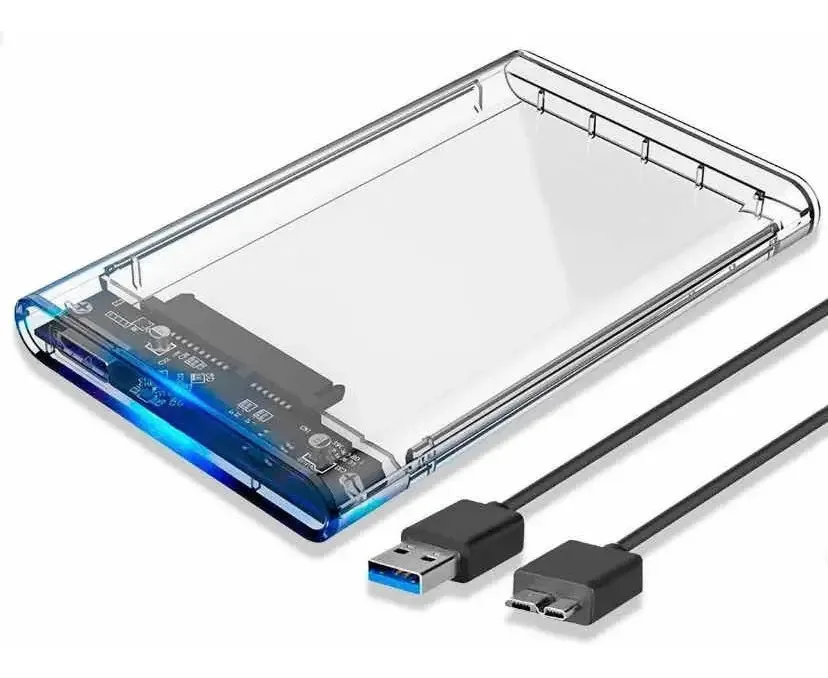Case Para Hd Externo Transparente Notebook Sata 2.5 Usb 3.0