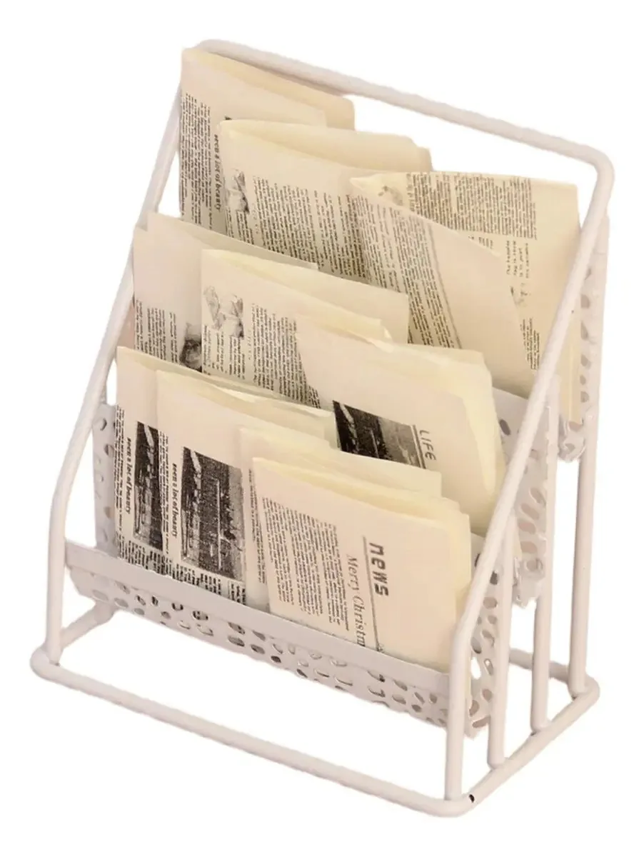 Porta-revistas Em Miniatura Para Casa De Bonecas Na Escala Cor White